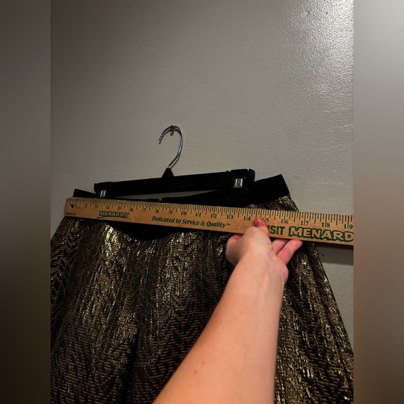 Cato Metallic A-Line Skirt party pleated flare size 14 plus Christmas gala - Picture 9 of 13